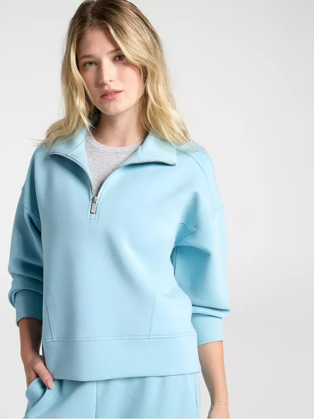 Calia Light Blue Half-Zip